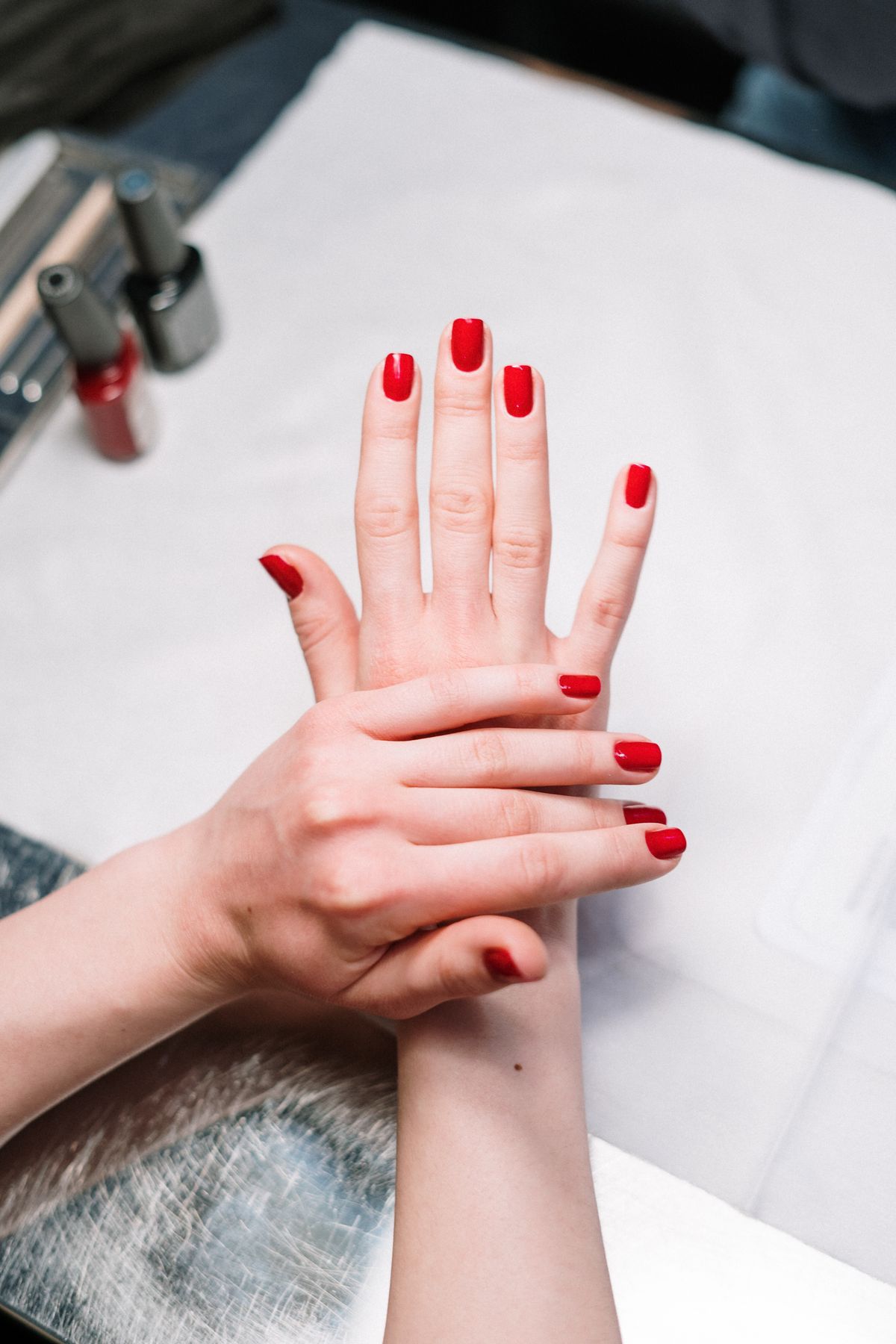 Russian manicure detail at London Heights Hair & Nail Salon